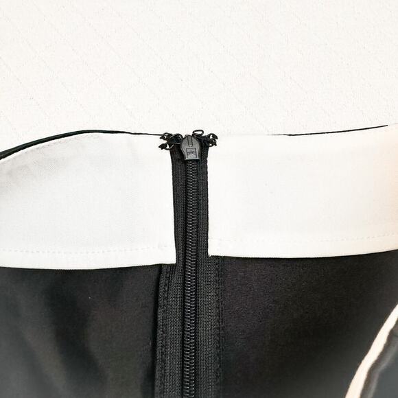 Jill Sander Black A Line Geometric Patterned Skirt Size 26 - Picture 4 of 5